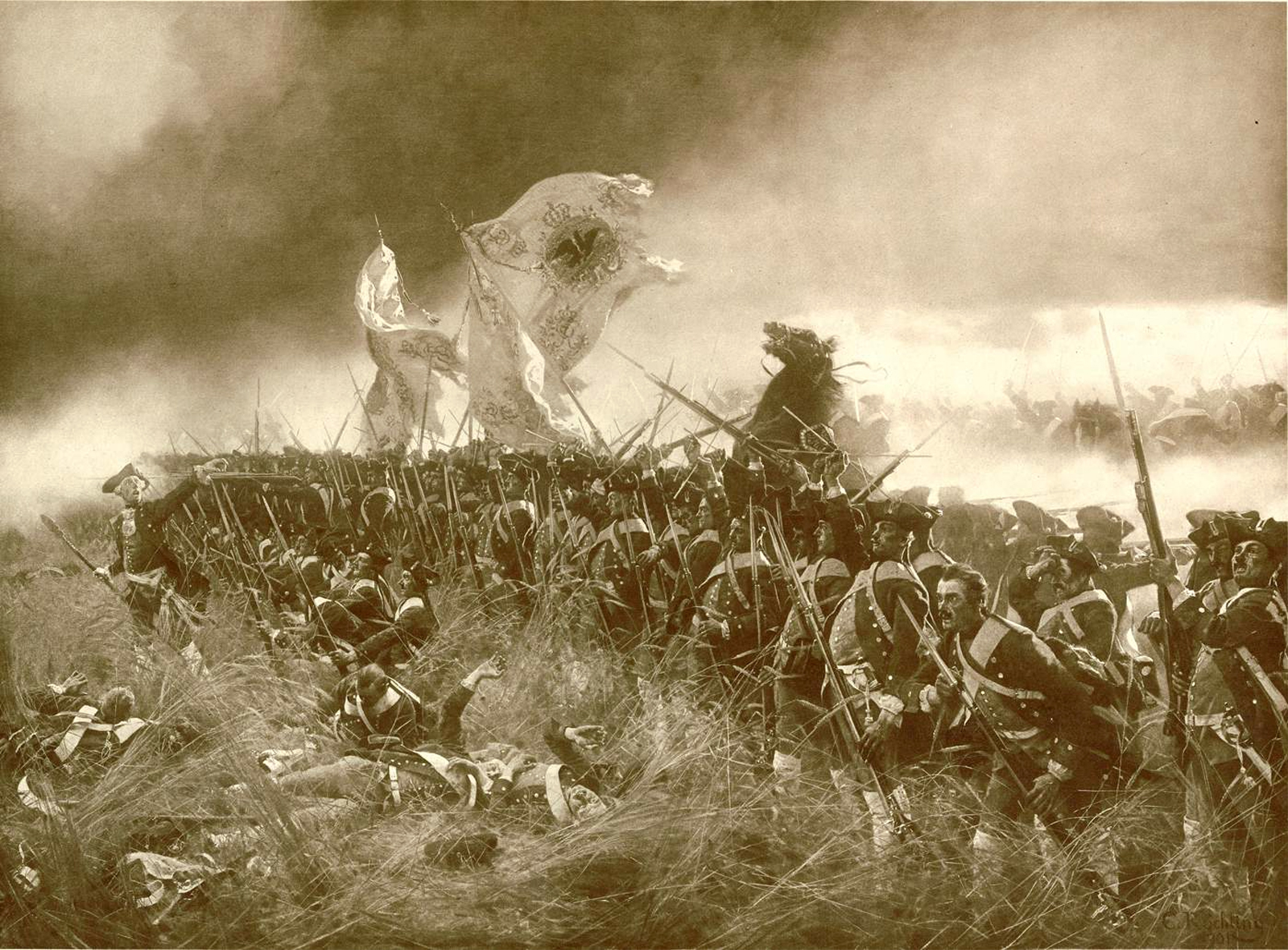 Das 1. Bataillon Garde bei Kolin