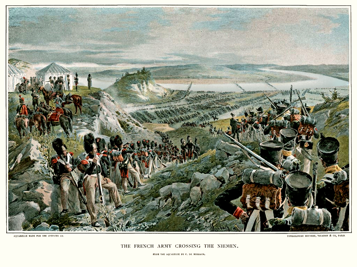 Myrbach - Napoleons Armee überquert den Njemen