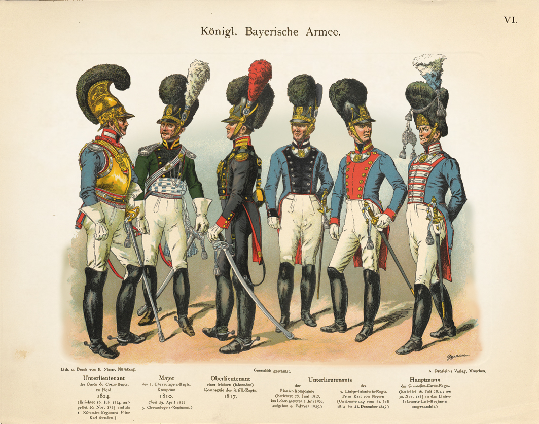 Kgl.-Bay. Armee - Garde, Kavallerie und Infanterie, Artillerie und Pioniere