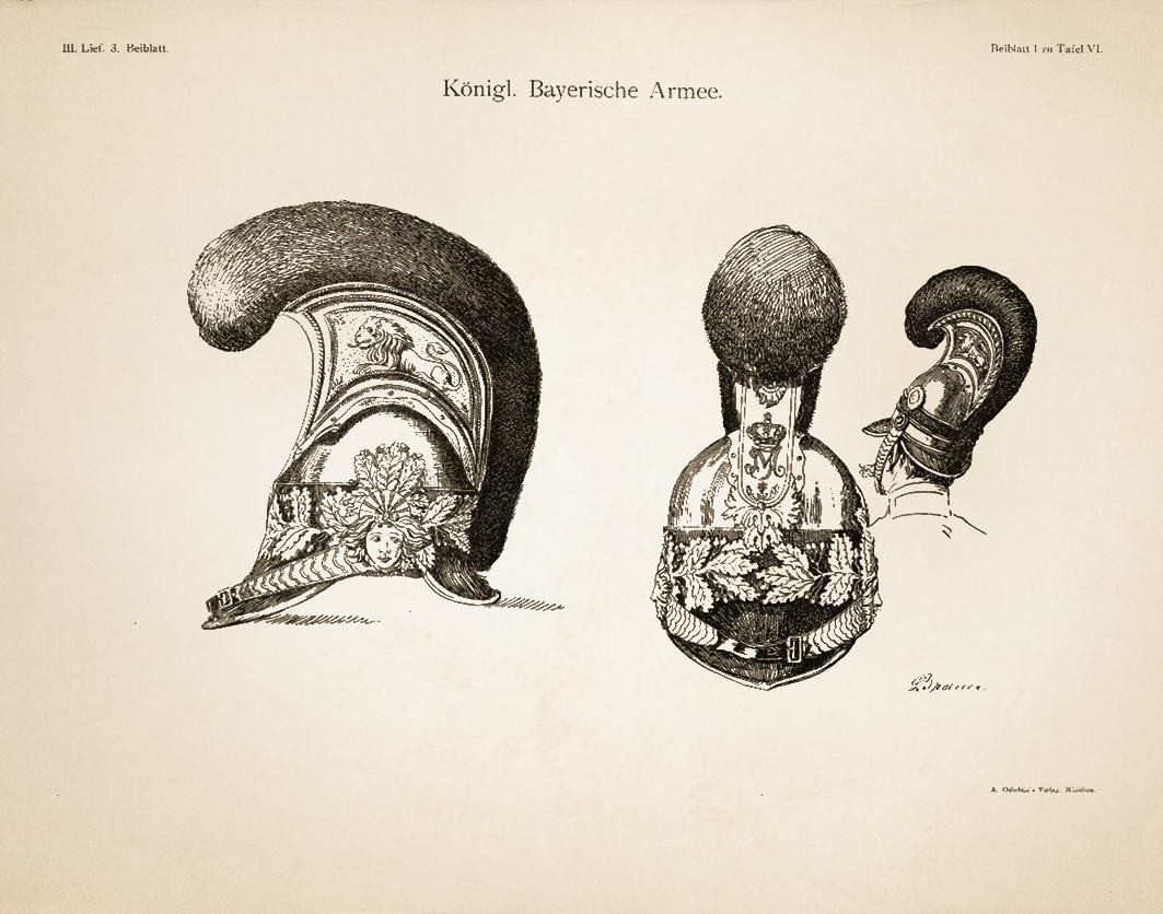 Kgl.-Bay. Armee - Helme - Detailstudie 1