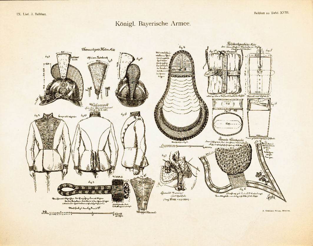 Kgl.-Bay. Armee - Chevaulegers 1896-1900 - Detailstudie 1