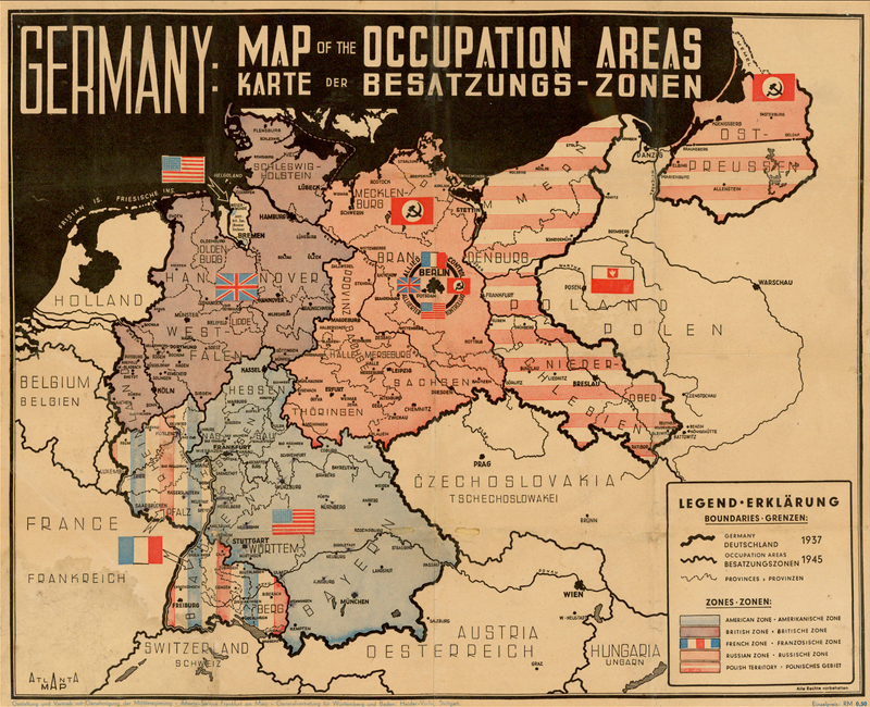 Germany: Map of the Occupation Areas