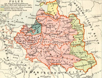 Karte von Polen im XVII. Jahrhundert