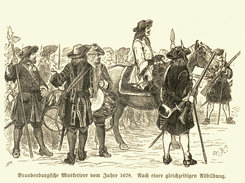 Knackfuß: Kur-Brandenburg 1696 - Musketiere