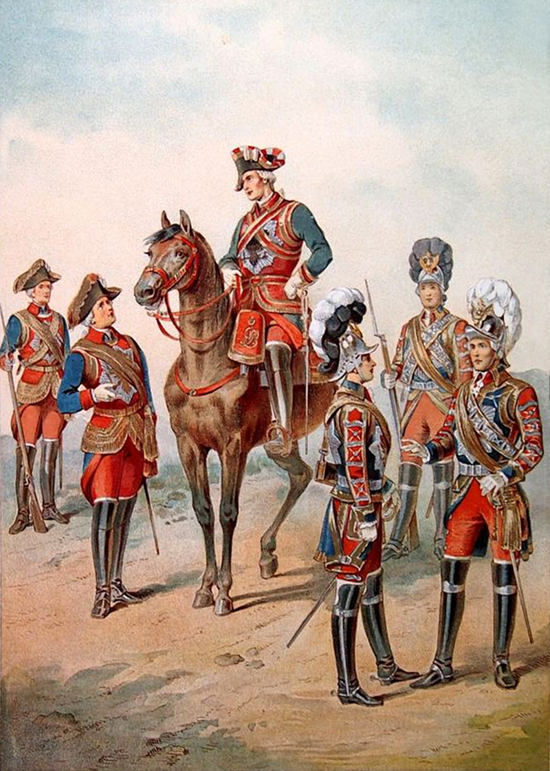 Chevalier-Garde zwischen 1762 und 1772
