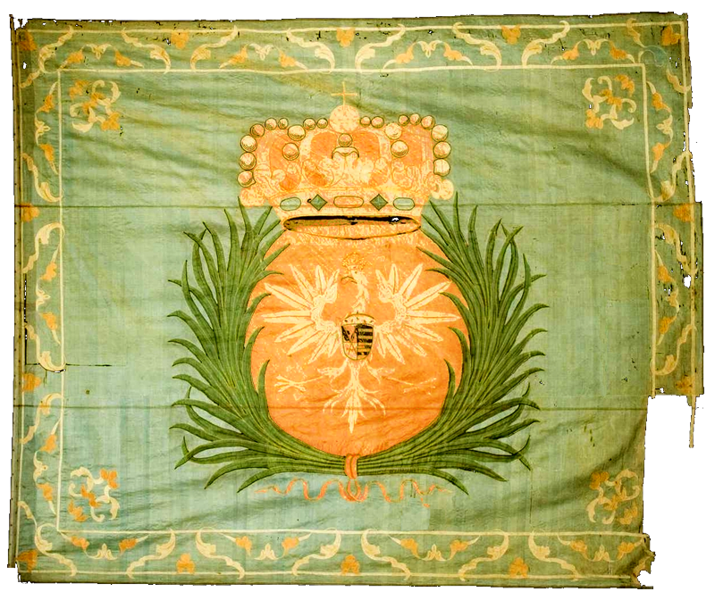 sächsisch-polnische Infanterie-Fahne um 1700