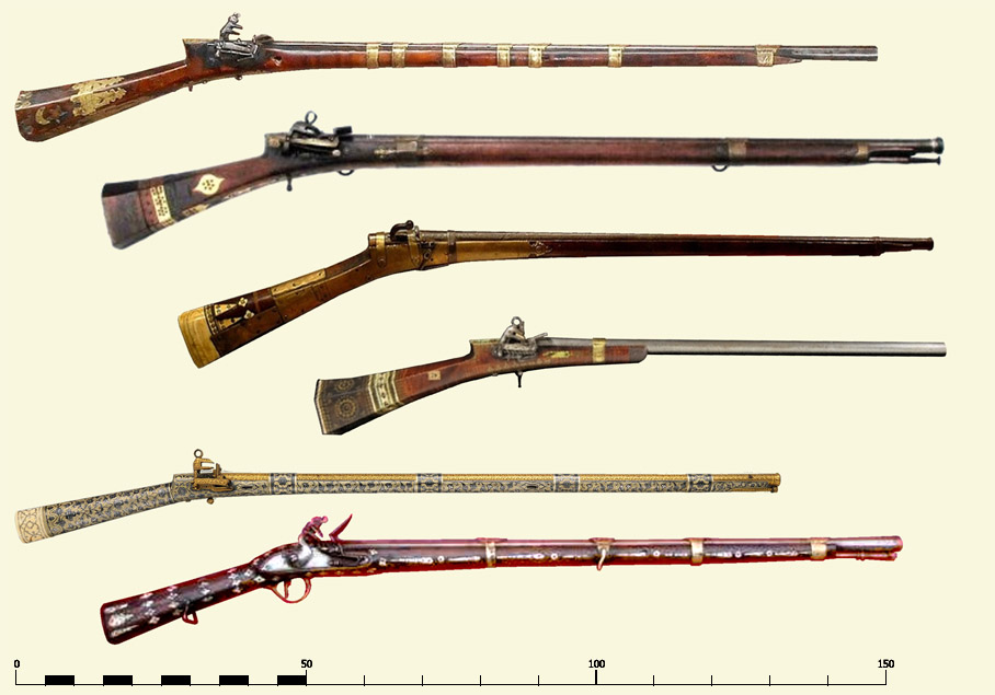 osmanische und kaukasische Musketen