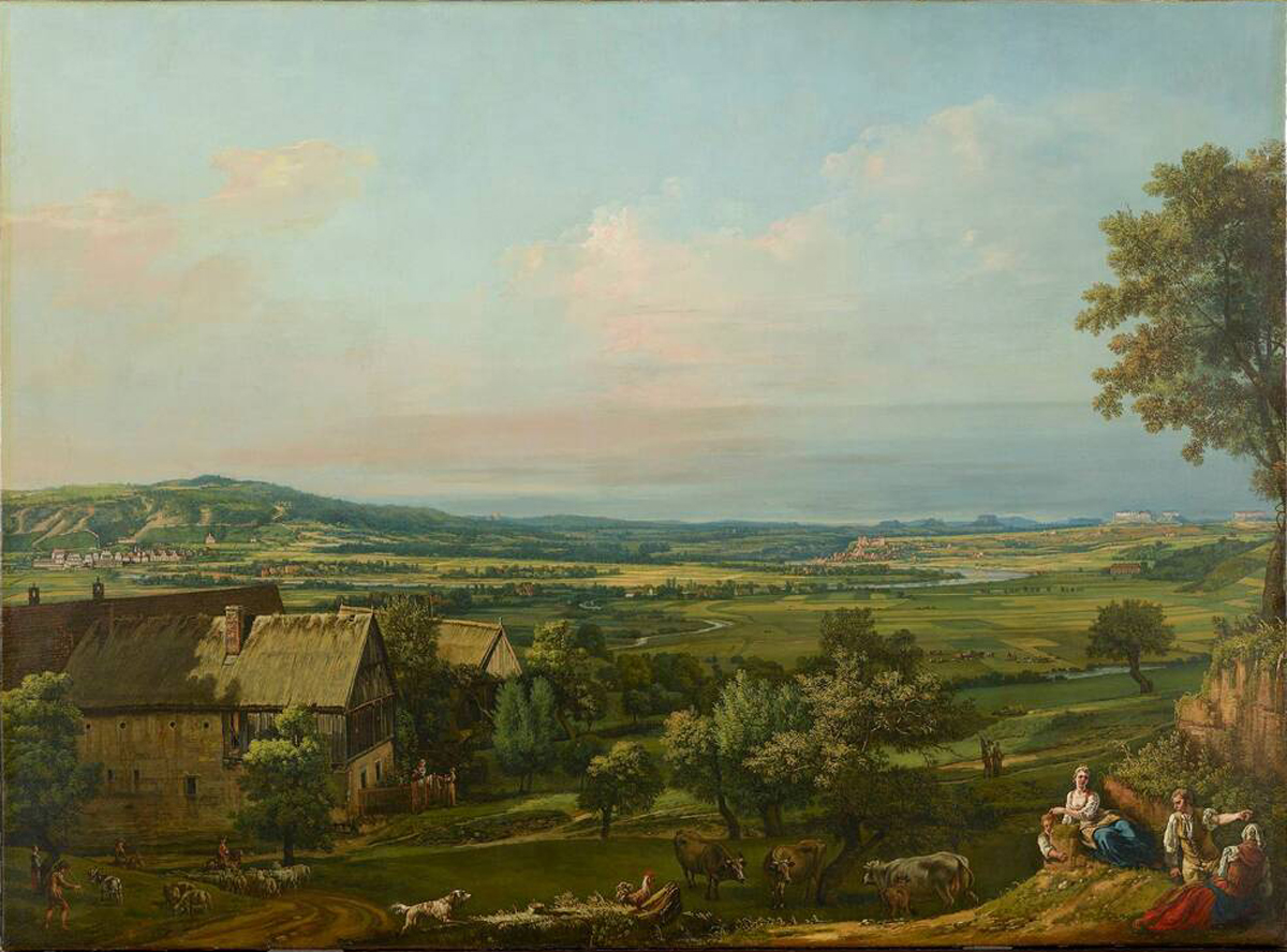 Canaletto: Elbaue zwischen Pirna und Pillnitz